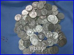 90% Silver Washington Quarters Circulated Roll Of 40 Coins FREE S/H