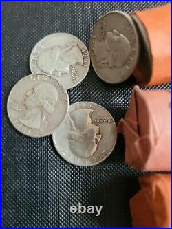 90% Silver Washington Quarters Per Roll of 40 $10 Face Value Circulated