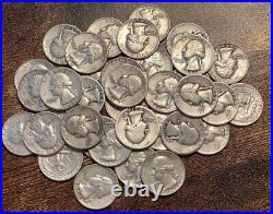 90% Silver Washington Quarters Roll of 40 $10 Face Value