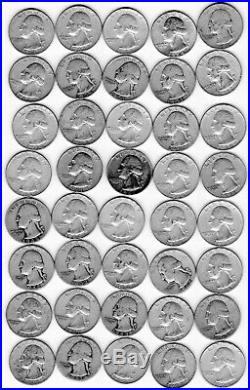 90% Silver Washington Quarters Roll of 40 $10 Face Value (item 18)