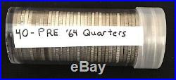 90% silver Washington quarters $10 face value roll of 40