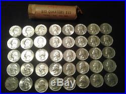 90% silver coins lot 40 1964D US quarters roll