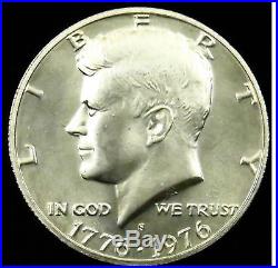A (20) Coin Roll of 1976-S Kennedy BU 40% Silver Half Dollars US Mint Coin $