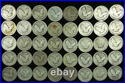 A Mixed Date Roll of Forty (40) Standing Liberty 90% Silver Quarters. 9049-183-1