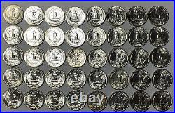 BU1958p Roll Silver Washington Quarters With 2 Type B Reverse Proofs Verify FS-901