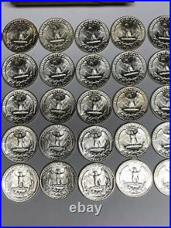 BU1964d Roll Washington Silver Quarters 10 FV 40 Coins From Original Old Roll#34