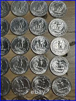 BU Roll 1955 D Silver Washington Quarters 40 Uncirculated Coins W77