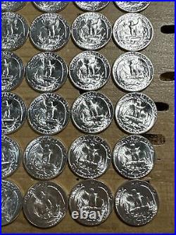 BU Roll 1955 P Silver Washington Quarters 40 Uncirculated Coins M1427