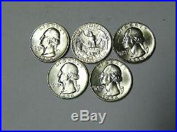 BU Roll 1958-D Washington Silver Quarters Denver Mint 40 Uncirculated Coins