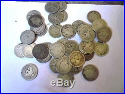 Barber 90% Silver Quarters Roll of 40 Coins #136