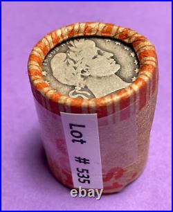 Barber Quarter Roll Lot of 20 Old US Coins 90% Silver Starter Sale Lot#535