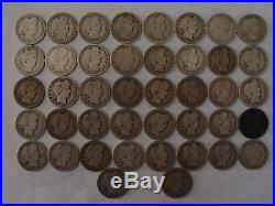 Barber Quarters Set 1892-1916 86 Silver Coins -Over 2 Rolls 29 Different Coins