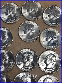 Bu Roll Of 1953 S Washington Silver Quarters