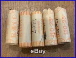Canadian. 800 Silver 1967 Bob Cat Quarter 25 Cent Roll $10 Face Value