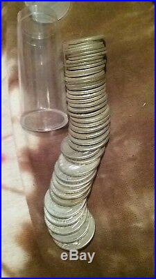 Circulated, Assorted Roll of 40 90% Silver Washington Quarters