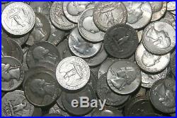 FIVE (5) ROLLS OF WASHINGTON QUARTERS (1932-64) 90% Silver (200 Coins) P18