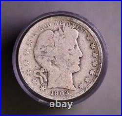 FULL DATES Roll Of 20 $10 Face Value 90% Silver Barber Half Dollars