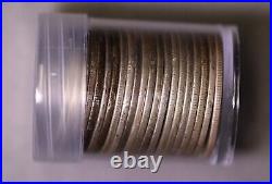 FULL DATES Roll Of 20 $10 Face Value 90% Silver Barber Half Dollars