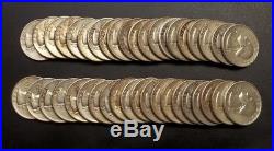 FULL ROLL OF (40) Silver Washington Quarter (40 Coins)-$10 Face Value + Bonus