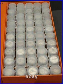 Full 50 Roll Box Washington 90% SILVER Quarters Mixed Dates Mints Conditions