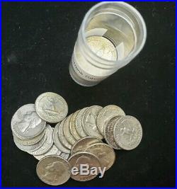 Full Dates-Roll of 40 count 90% silver Quarters. Various dates 1964 and older$$$