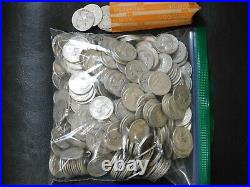 Full Roll $10 Face Value 90% Silver Washington Quarters 40 silver coins mixed