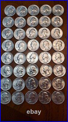 Full Roll (40) 1962-p Washington 90% Silver Quarters Brilliant Uncirc-gorgeous