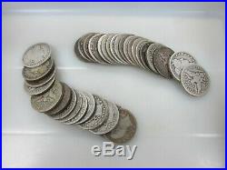 Full Roll Barber Quarters 40 Coins Roll Good/Better 90% Silver Q1EG