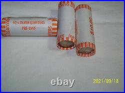 Full Roll Of 40 90% Silver Washington Quarters Pre 1964 $10 Face Value Free S/h