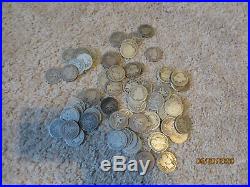Full roll + 34 74 total coins silver Barber quarters mixed dates only nice avg