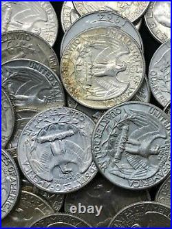 GEM BU ROLL LOT (40) 1964 P-D WASHINGTON QUARTER $10 Face Value, 90% Silver