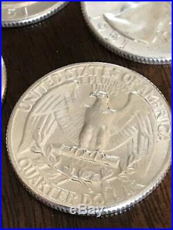 GORGEOUS Original BU Roll 1951 Washington Quarters. 40 Coins 90% Silver