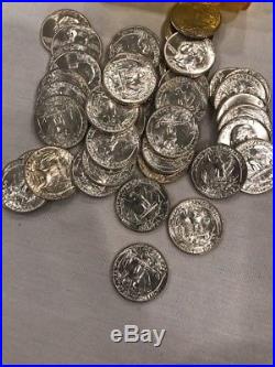 Gem Roll Of 40 Uncirculated 1959 D Silver Washington Quarters #We