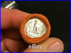 HALF Roll Of 1957 D Washington OBW 90% Silver Quarters BU. $5