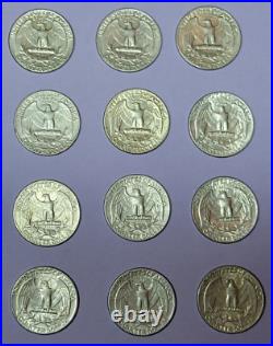 Half Roll Lot of 20 1964 Washington Quarters 90% Silver US Coins 25c