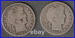 Half Roll Of 10 Different Barber Half Dollars. $5 Face. Nice Coins. Free Ship