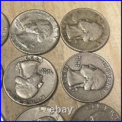 Half Roll of 20 Washington Quarters 90% Silver $5.00 Face