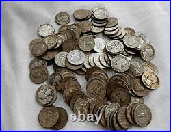 LOT 125 US Quarter 90% Silver Coins-1932-64 Includes 36D, S, 37D, 39D-3+ Rolls