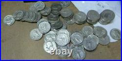 Lot 20 Washington Silver Quarter Half Roll Circulated US Coin 90% Bullion Invest