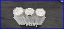 Lot Of 120 Washington Silver Quarters 90% Large Set Of 3 Full Rolls Of Coins