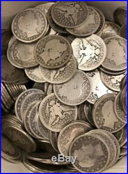 Lot Of (60) Barber Silver Quarters. 1 & 1/2 Rolls Of Barber Coins. $15 FV. L#1