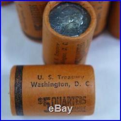 Lot of (13) Shotgun Mini-Rolls Washington Quarters Bank Wrapped Nice Original