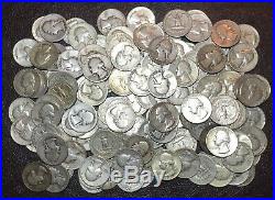 Lot of 140 Washington 90% Silver Quarters, $35 Face Value, 7 Rolls