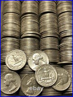 Lot of 200 Washington Silver Quarters 90% Large Set of Coins 5 Full Rolls! C1