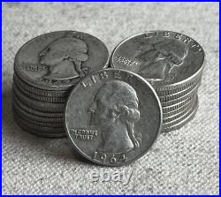 Lot of 20 Coins 1/2 Roll Washington Quarter 90% Silver Choose how many