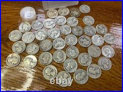 Lot of 268 Silver Washington Quarters 1934-1959 Six plus rolls