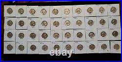 Lot of 40, one roll, $10 face value. 90% Silver Quarters 1934 1964 P D S 1932