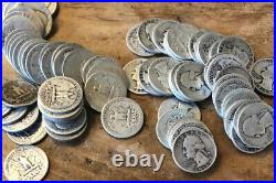 Lot of 80 Washington Silver Quarters 90%. Great Set of 2 Full Rolls of Coins