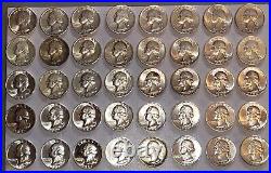 MIXED BU Roll Silver Washington Quarters (40 Coins) ALL DIFFERENT! 1 DUPLICATE