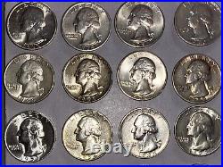 MIXED BU Roll Silver Washington Quarters (40 Coins) ALL DIFFERENT! 1 DUPLICATE